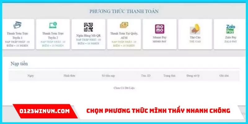 Chọn phương thức mình thấy nhanh chóng và an toàn