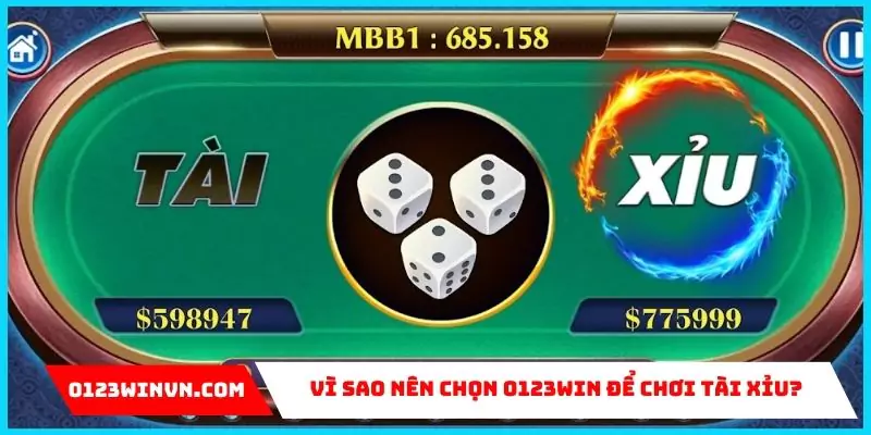 Lý do nên chọn 0123win để chơi Tài Xỉu?